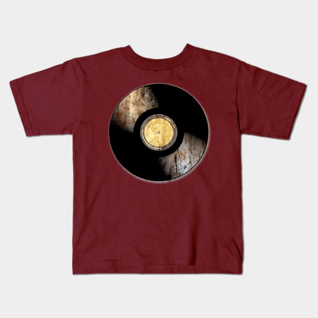 Vinyl Record rusty texture Kids T-Shirt by ddtk